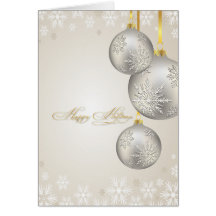 PixDezines Holiday Cards, silver ornaments