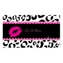 PixDezines hot lips+sassy leopard Business Card