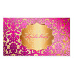 PixDezines hot pink flora damask/faux parchment business cards