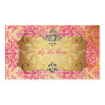 PixDezines Hot Pink/Vintage Étienne Damask Business Card Template