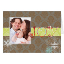PixDezines joy, chic damask+snowflakes/DIY colour Cards