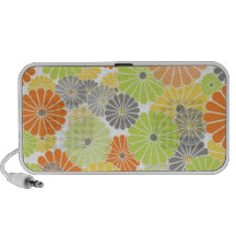 PixDezines Kiku (chrysanthemum), citrus colour Portable Speaker