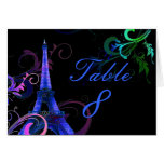 PixDezines La Nuit, Paris/Eiffel+Swirls Greeting Card