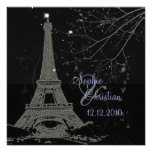 PixDezines La Tour Eiffel+Swirls Personalised Invitations