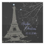PixDezines La Tour Eiffel+Swirls Personalised Invitations