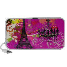 PixDezines La Tour Eiffel + swirls iPhone Speakers