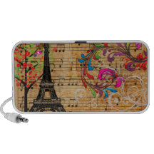 PixDezines La Tour Eiffel + swirls iPhone Speakers