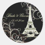 PixDezines La Tour Eiffel+Swirls Stickers