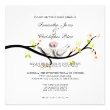 PixDezines love doves/diy background colour Personalized Announcements