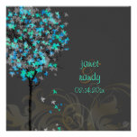 PixDezines maple tree/teal+blue Personalized Invitations