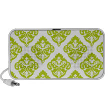 PixDezines Olivia Damask green+white Mini Speaker