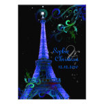PixDezines Paris La Nuit, eiffel tower Personalized Invitations