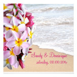 PixDezines pink plumeria Lei /beach Personalised Announcements