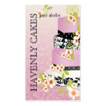 PixDezines pink wedding cake/bakery/diy background business cards