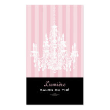 PixDezines Pink+White Chandelier/DIY background Business Card Template