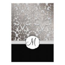 PixDezines Platinum Damask/diy background Invitations