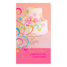 PixDezines Pretty in Pink wedding cake/diy colour Business Cards