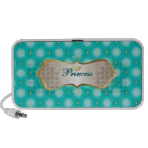 PixDezines Princess+tufted panel iPod Speaker
