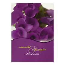 PixDezines Purple Calla lily/ 5x7 Invitations