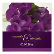 PixDezines Purple Calla lily/wedding Invitations
