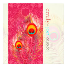 PixDezines Pzazz Peacock Feather Invite