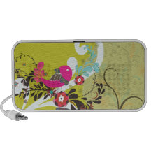 PixDezines Retro Chick Mp3 Speakers