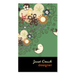 PixDezines Retro Chicks+Spirals/DIY colours! Business Card Template