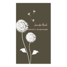 PixDezines retro dandelions/DIY colour, mud Business Card