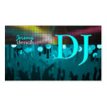 PixDezines Retro DJ+dance hall/aqua blue Business Cards
