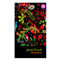 PixDezines Retro Tree/DIY background colour Business Card Template