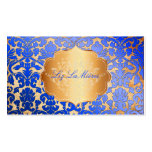 PixDezines royal blue flora damask/faux parchment business cards