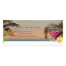 PixDezines rsvp boarding pass/bird of paradise Personalised Announcement