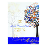 PixDezines tree of life+stars, Bar Mitzvah Personalised Invitations