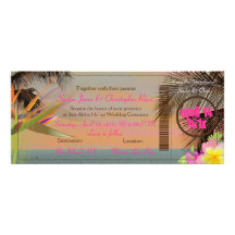 PixDezines vintage boarding pass/bird of paradise Invitation