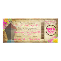 PixDezines vintage boarding pass/love boat Custom Invitations