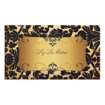 PixDezines Vintage Flora damask/faux parchment Business Card Templates