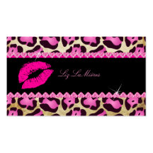 PixDezines vintage hot lips+sassy jaguar Business Card Templates
