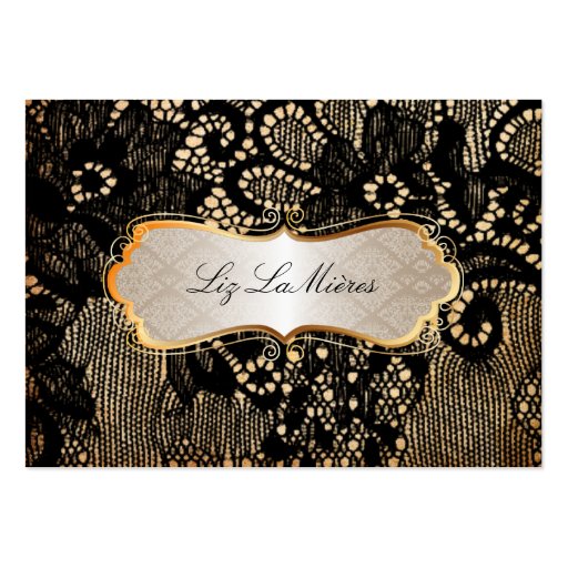 PixDezines Vintage Lace-Up/black Business Card