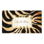 PixDezines vintage zebra/faux parchment business cards