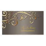 PixDezines Wedding Planner, gold ornamental swirls Business Card
