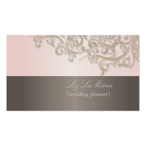 PixDezines Wedding Planner, titanium swirls Business Cards