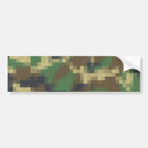 Pixel Camouflage Bumper Sticker