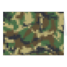 Pixel Camouflage Greeting Card