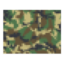 Pixel Camouflage Post Cards