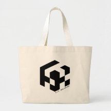 Pixel Cube Logo Tote Bag