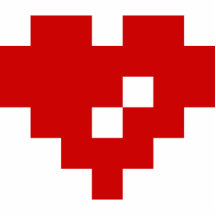 Pixel Heart 8 Bit Love Photo Cutouts