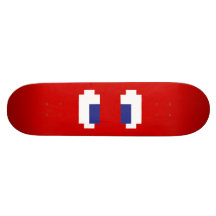Pixel Manga Eyes Skateboard