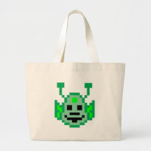 Pixel Martian Alien Bags