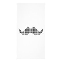 Pixel Mustache Custom Photo Card