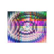Pixel spiral canvas print